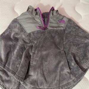 The North Face Kids Gray Fleece parka